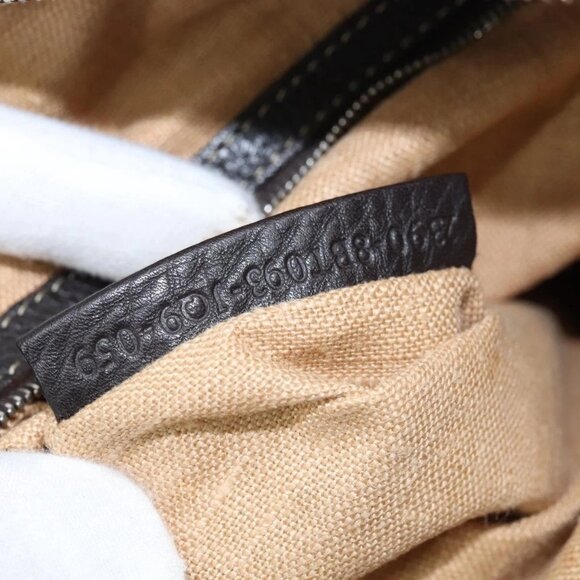 FENDI Zucca Canvas Celeria Shoulder Bag Black Brown Auth 150078 - Picture 11 of 16